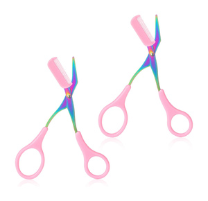 Tijeras para Cejas de Acero Inoxidable Sólido de Alta Precisión con Resorte, Venta al por Mayor - Product Image 3
