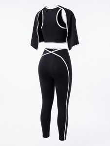 Conjunto de Yoga Premium sin Costuras para Mujer, 3 Piezas, Ropa Deportiva Transpirable de Algodón/Poliéster/Spandex, Personalizable, de Alta Calidad para Gimnasio - Product Image 3