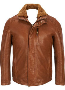 Veste en cuir véritable originale pour homme, veste en cuir classique et tendance, veste de motard, veste en cuir imperméable pour homme - Product Image 4