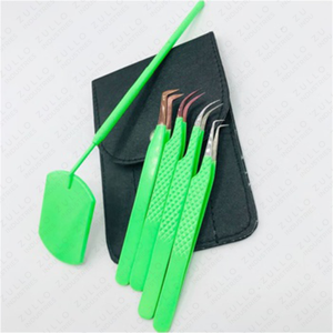 Juego de Pinzas para Pestañas de Acero Inoxidable con Recubrimiento en Polvo Premium, con Espejo Curvo para Pestañas y Logotipo Personalizado para Profesionales - Product Image 3