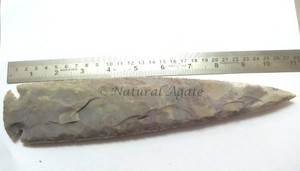 Buy Online Natural Agate Indian Arrowheads 10 Inch Carved Home Decoration - Product Image 2