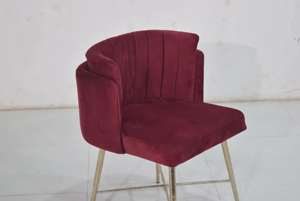 Chaise de salle à manger capitonnée en fer et tissu de style industriel, mobilier d'assise intérieur pour la maison, le bureau, le bar à domicile, le restaurant, le café, l'hôtel - Product Image 3