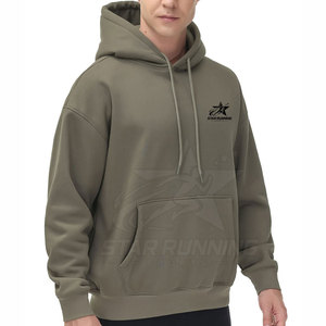Sweat à capuche décontracté pour homme en coton 100 %, design personnalisé, léger, respirant, de haute qualité, teint uni, prix abordable - Product Image 4