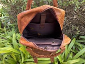 Sac à dos en cuir véritable Real Crunch, multi-usages, sacs à la mode, sac à dos pour ordinateur portable en cuir véritable, sac d'école, sacs pour ordinateurs portables - Product Image 6