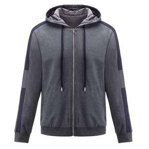 Ensemble de survêtement homme personnalisé avec logo, fermeture éclair, coupe classique, léger, en coton écologique, séchage rapide, respirant, style Hip Hop - Product Image 3