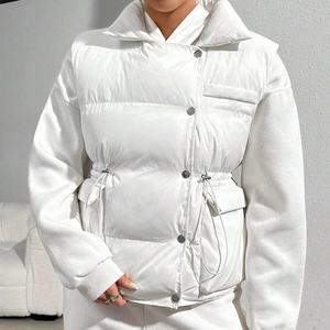 puffer vests stylish fashion fall warm winter women <b>clothes</b> coat quilted puffer sleeveless jacket women customized puffer vest - Product Image 5