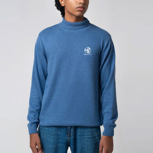 Smooth Fabric Long Sleeve Warm <b>Neck</b> Casual <b>Top</b> with Modern Simple Appearance Men <b>Turtle</b> <b>Neck</b> Shirt - Product Image 1
