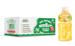 Top Tendance SunSmile 320ml Bouteille Pet Jus de Mangue avec Nata de Coco Grossiste Marque Privée Échantillon Gratuit OEMODM ISO Usine GMP - Product Image 4
