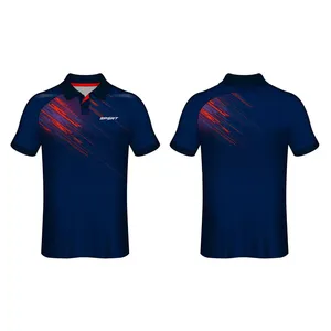 เสื้อโปโลผู้ชายผ้าฝ้ายถักเนื้อนุ่มระบายอากาศดี พิมพ์ลายดิจิทัล คอกลม โลโก้ด้านหน้า สกรีนโลโก้ได้ แห้งเร็ว รุ่นใหม่ล่าสุด - Product Image 3
