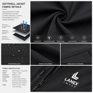 Custom Men's Softshell <b>Jacket</b> Waterproof Windproof Outdoor Tactical <b>Jacket</b> OEM ODM Winter <b>Fleece</b> <b>Lined</b> Work <b>Jacket</b> Manufacturer - Product Image 5