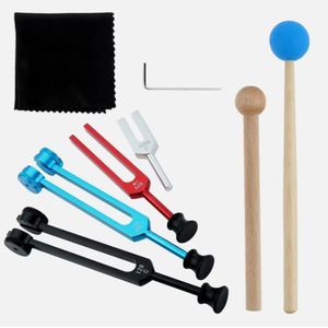 ขายร้อน! ชุดส้อมเสียง 4 ชิ้น สำหรับการบำบัดด้วยเสียงจักระ DNA การบำบัดด้วยการสั่นสะเทือน การทำสมาธิ - Product Image 1