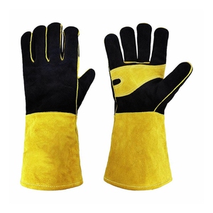 Gants de soudage en cuir de vachette pleine fleur renforcés, ignifuges, haute résistance, pour la lutte contre les incendies, nouveau design - Product Image 5