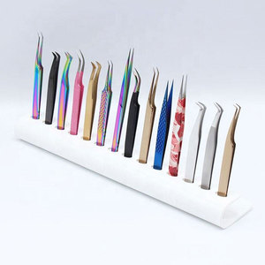 Eyelash Tweezers in <b>Glitter</b> Multi Color Fiber Tip 90 Degree Slim Thin Straight Volume Lash Tweezers Grafted Strong Hold Tweezer - Product Image 4