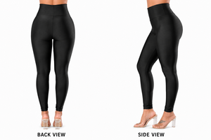 Women's High Elastic Waist Full Length Yoga <b>Leggings</b> Solid Color <b>Butt</b> <b>Lifting</b> Gym Breathable Tummy Control Workout - Product Image 2