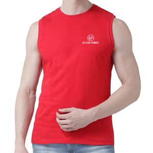 Camisetas sin Mangas para Hombre, Deportivas, de Gimnasio, de Verano, de Fitness, de Mezcla de Algodón, Camisetas sin Mangas para Hombre - Product Image 1