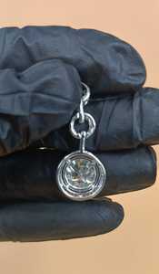 Colgante de Moissanita Solitario, Corte Brillante Redondo, Plata 925 con Baño de Rodio, Amuleto de Lujo para Uso Diario Unisex - Product Image 6