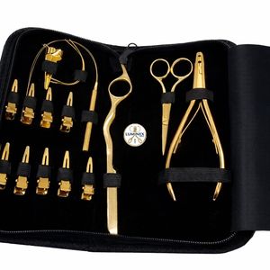 Kit de Herramientas de Acero Inoxidable para Extensiones de Cabello, Completamente Impermeable, para Peinado - Product Image 1