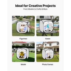 Tenda Portatile Pop-Up per Verniciatura a Spruzzo 40,5 x 40,5 x 43 cm con Porta a Rete per Accessori Tenda Verniciatura - Product Image 6