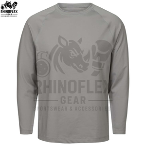 เสื้อยืดแขนยาวคุณภาพสูงสำหรับผู้ชาย ผ้าฝ้าย 100% เรียบง่าย ขายส่ง เสื้อแขนยาวผ้าฝ้ายพรีเมียม รับสกรีนโลโก้ - Product Image 6