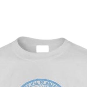 เสื้อยืดคอกลมแขนสั้นสีขาวพร้อมลายกราฟิกสีน้ำเงินลำลองสวมใส่ได้ทุกวันสตรีทแวร์เสื้อผ้าลำลองสำหรับทุกเพศที่สวมใส่สบาย - Product Image 2