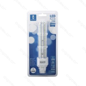Lampadina Led Plc 2u 15w 6400k a risparmio energetico 1800lm 50000h di durata - Product Image 1