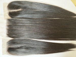 Vietnamese Indian Hair Straight Remy Human Extensions Full Size Lace Closure Frontal All Colors <b>Body</b> <b>Wave</b> Super Double Drawn - Product Image 3