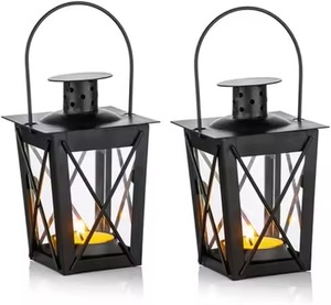 Lanterne en métal de qualité supérieure, porte-bougie décoratif, décoration de table pour mariage, jardin, patio, restaurant, hôtel, maison - Product Image 2