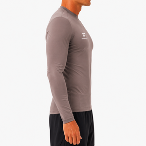 Wholesale Unisex <b>Compression</b> Rash Guard Long Sleeve Quick Dry 220g Heat-Transfer Printed Polyester Spandex UV Protection Gym - Product Image 4