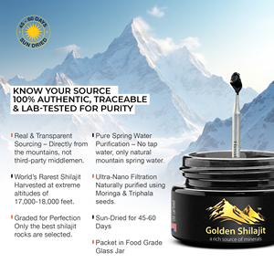 Resina de Shilajit Dorada 15g, Envejecida Tradicionalmente al Sol, Filtrada Naturalmente, Probada en Laboratorio por Terceros, Suplemento de Minerales Traza - Product Image 5