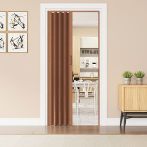 Puertas Plegables de Acordeón de Nogal de 48 Pulgadas, de Doble Pared, Resistentes y Plegables - Product Image 1