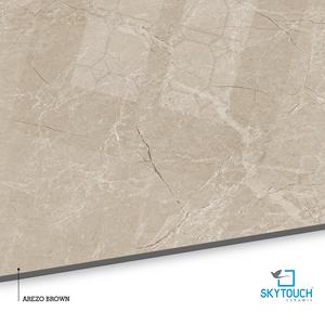 Baldosa de Porcelanato Marrón Arezo Brillante de 60x60 cm, 600x600 mm, Estilo Mármol, para Sala de Estar, Tendencia Principal - Product Image 2
