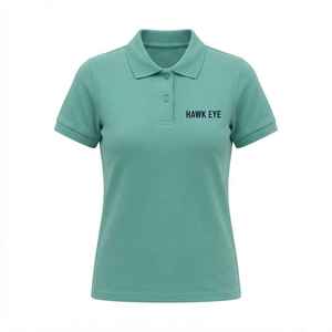 Polo de Mujer de Manga Corta con Logotipo Bordado, Diseño Casual de Algodón Piqué con Letra en la Parte Delantera - Product Image 6