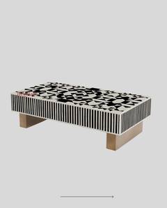 Luxury Blue Bone Inlay Center Table - Product Image 3