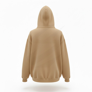 Unisex Oversized Fleece Hooded Sweatshirt Solid Color Casual <b>Hoodie</b> With Pocket Autumn Wear - Product Image 4