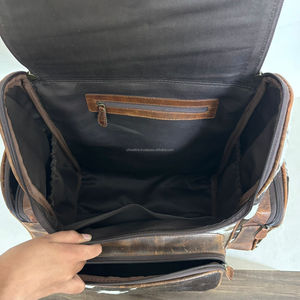 Sac à dos de luxe personnalisé en cuir véritable et cuir de vachette pour femme, sac à dos de voyage en cuir véritable, sac à langer à bandoulière - Product Image 6