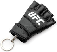 Mini-gants de MMA antidérapants, imperméables et légers avec porte-clés assorti, en PU personnalisé pour usage promotionnel, sport/gym/extérieur