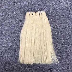Vente en gros cheveux humains originaux couleur blonde perruque droite naturelle 100% extensions de cheveux humains perruque frontale à la machine - Product Image 6