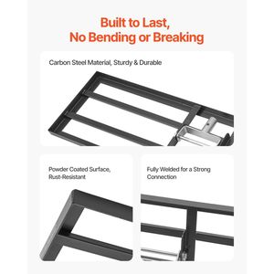 Niveleur de sol en acier au carbone résistant à la rouille, plaque de sol 36x10, 3 niveaux de hauteur, avec manche de 83,9 cm pour le nivellement des pelouses - Product Image 3