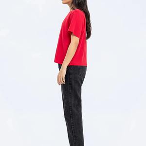 Camiseta de Alta Calidad Personalizada, Corte Ajustado Informal, Estilo Holgado para Mujer, Nueva Llegada, 100% Algodón, Antiarrugas, Transpirable - Product Image 6