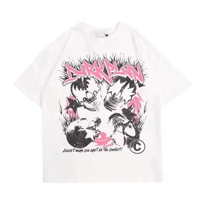 T-shirts en toile respirante de haute qualité pour hommes, col rond, poids lourd 240 g/m², vente en gros, OEM, streetwear, graphisme personnalisé - Product Image 1