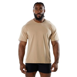 Camiseta con Logotipo Personalizado, Corte Regular, Estilo Raglán, Mangas Cortas, Cuello Redondo, Hombros Caídos, Poliéster/Algodón, Anti-Pilling, para Hombre - Product Image 1