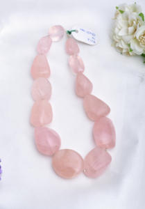 Cuentas de Cuarzo Rosa Lisas de 15 Pulgadas, Cuentas de Cuarzo Rosa Natural Lisas para Joyería Fina y Piedras Preciosas - Product Image 2