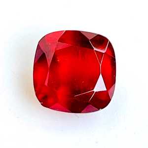 Lot en gros de pierres précieuses naturelles de grenat rouge 6x6mm, taille coussin, facettées, calibrées, pour la fabrication de bijoux - Product Image 1