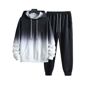 Premium Ombre Tracksuit Set <b>Men's</b> Gradient Hoodie Sweatpants 2 Piece <b>Pullover</b> Sweatsuit Drawstring Casual Streetwear Wholesale - Product Image 2
