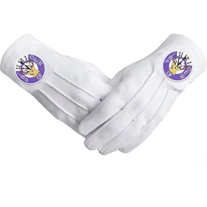 Guantes Masónicos Blancos Bordados Personalizados, Guantes de Algodón para Francmasonería, Guantes Masónicos Blancos con Logotipo del Arco Real de Alta Calidad - Product Image 4