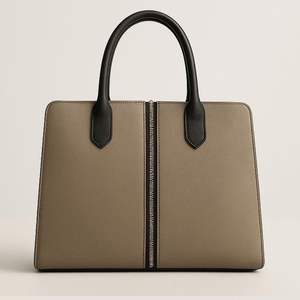 Este artículo es un bolso de mano para mujer de color azul oscuro, con un estilo similar a los diseños retro o vintage de bolsos con cierre de beso. - Product Image 5