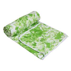 Hand Block Printed Cotton Soft Breathable Blanket, Quilt Dohar <b>for</b> All Season Prefect Floral Printed Quilt <b>for</b> Couch <b>Bed</b> Sofa - Product Image 1