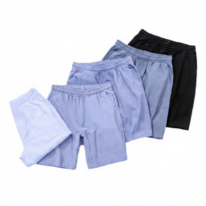 Nouveaux shorts cargo d'été à taille élastique, amples, décontractés, confortables, en coton et lin, pour hommes, couleur unie, respirants, style streetwear - Product Image 5