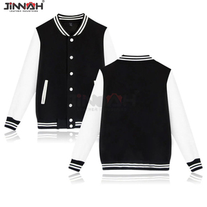 OEM Custom Men's Vintage University Logo Wool Varsity Jacket for Men 100% Cotton High Street Style with Stand Collar - Product Image 3