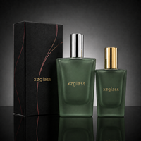 Botol Parfum Spot 50ml, 100ml, Kaca Kosong, Botol Parfum, Persegi, Multi-warna, Opsional dengan Kemasan, Sablon